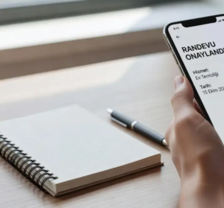 Mobil takvim ile senkronize edilmiş randevu görüntüsü