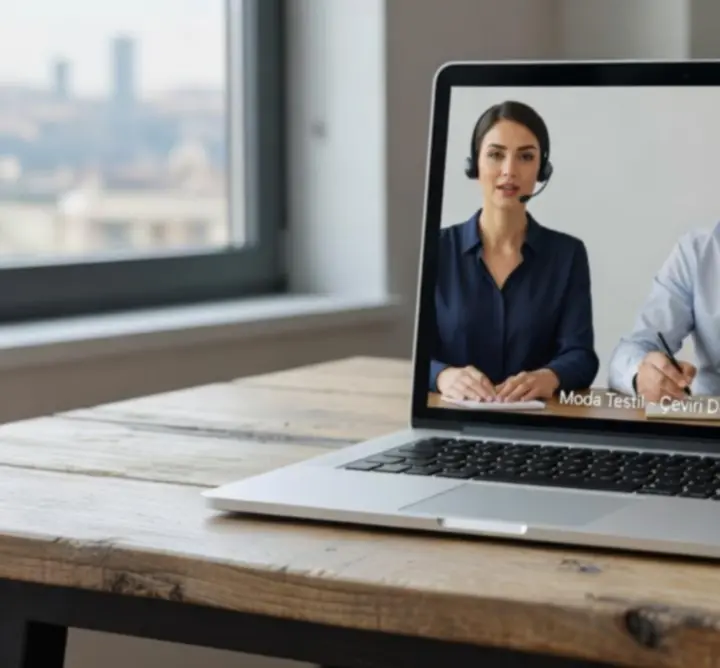 Online görüşme ile tercüme ve iletişim desteği alan kişi